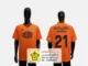 เสื้อกีฬาสีส้มคอวี เสื้อกีฬาพร้อมสกรีน สกรีนเสื้อเชียงราย