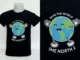 เสื้อยืดสีดำ รักโลก เสื้อทีม สกรีนเสื้อเชียงราย