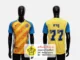 เสื้อกีฬาสีเหลืองฟ้า เสื้อกลุ่ม เสื้อกีฬาพร้อมสกรีน สกรีนเสื้อเชียงราย