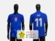 เสื้อกีฬาสีน้ำเงิน เสื้อทีมฟุตบอล เสื้อกีฬาพร้อมสกรีน สกรีนเสื้อเชียงราย