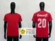 เสื้อกีฬาสีแดง เสื้อทีม เสื้อบอล สกรีนเสื้อกีฬา สกรีนเสื้อเชียงราย